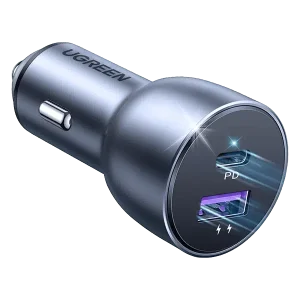 شارژر فندکی 36 وات و 50 وات با دو پورت USB-C و USB-A یوگرین مدل CD213